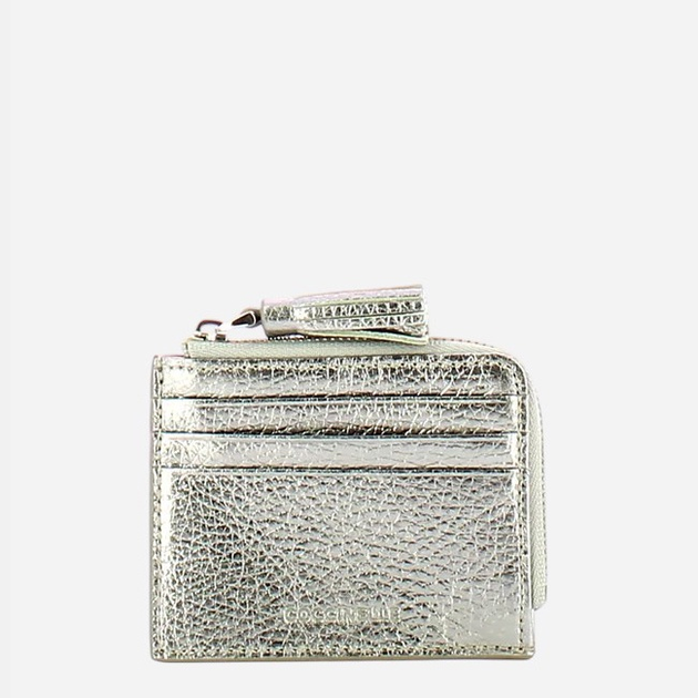 Etui na karty damskie skórzane Coccinelle E2MU0128901-Y43 Srebrne - obraz 1