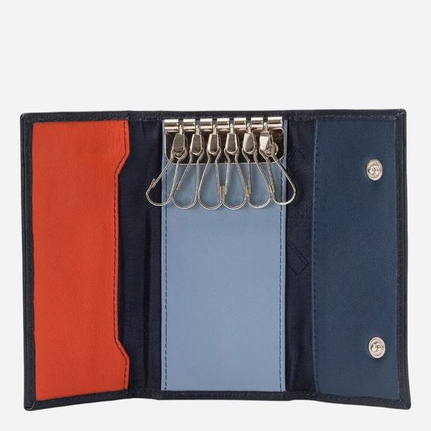 Etui na klucze skórzane Dudubags 534-486-07 Niebieskie - obraz 2