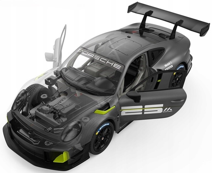 Samochód zdalnie sterowany Rastar Porsche 911 GT2 RS Clubsport 25 1:18 zestaw do składania 68 elementów (6930751323896) - obraz 7