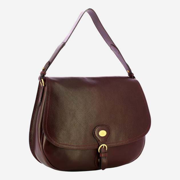 Сумка крос-боді через плече жіноча з натуральної шкіри середня The Bridge 045335D3-YF Темно-бордова (800070346577) - зображення 3