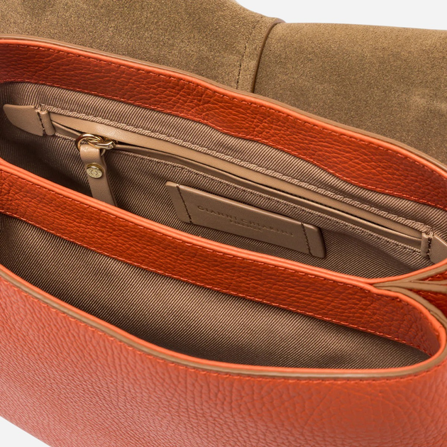 Torebka crossbody damska skórzana Gianni Chiarini BS-6036/COMM-GRN-NA-714 Pomarańczowa - obraz 4