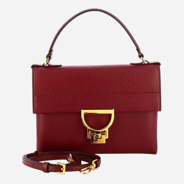 Torebka crossbody damska skórzana Coccinelle E1MD5190301-R52 Ciemnoczerwona - obraz 1