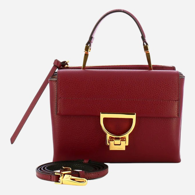 Torebka crossbody damska skórzana Coccinelle E1MD555B701-R52 Bordowa - obraz 1