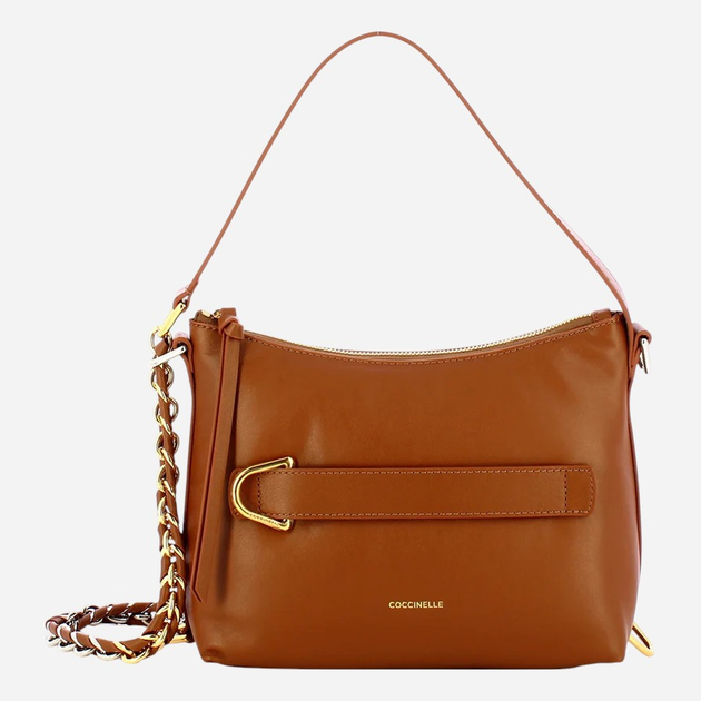 Torebka crossbody damska skórzana Coccinelle E1TBP130301-W11 Brązowa - obraz 1