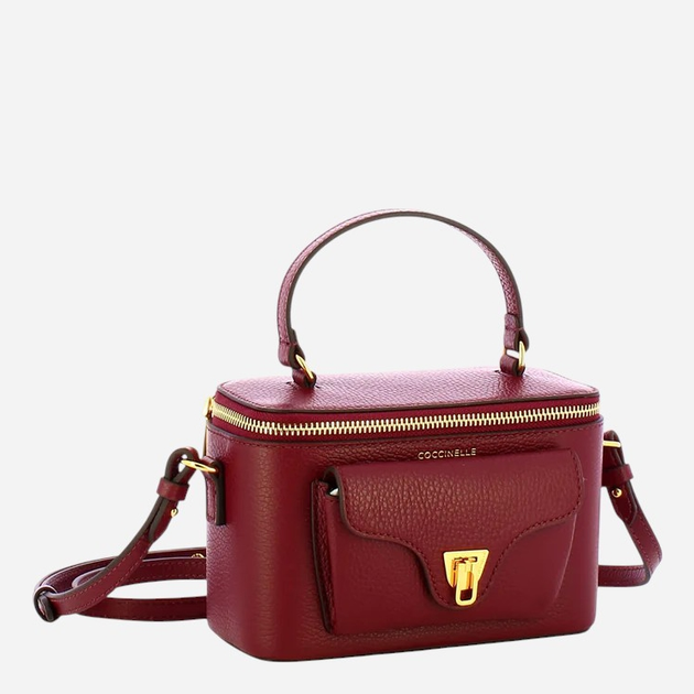 Torebka crossbody damska skórzana Coccinelle E5TFK550101-R52 Czerwona - obraz 3