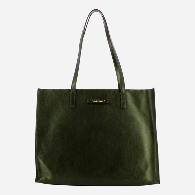 Torba shopper damska skórzana The Bridge 04131401-I2 Ciemnozielona - obraz 1