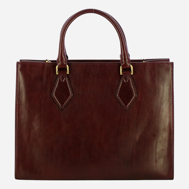 Torba shopper damska skórzana The Bridge 04101501-YF Ciemnobordowa - obraz 2