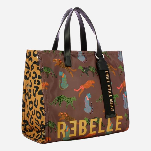 Сумка шопер жіноча тканинна Rebelle REB0297T0035-0138 Коричнева (800070349409) - зображення 3