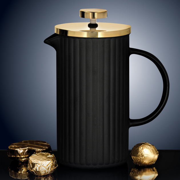 Zaparzacz do kawy i herbaty Ambition Curly Gold 600 ml (5904134969590) - obraz 2