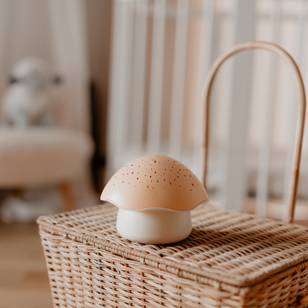 Lampka nocna dla dzieci z projektorem Pabobo Grzybek muzyczny Niebieska SP02M-B (3760125262284) - obraz 8