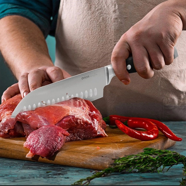 Nóż santoku Orion Master stalowy 33 cm (8592381180201) - obraz 2