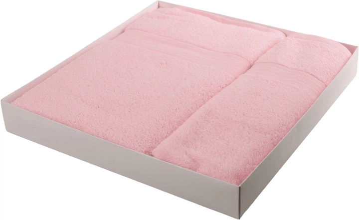 Набор 2 хлопковые полотенца Soho для ванной 70х140 + 50х90 см Abba Pink (50*90+70*140см Abba Pink) - изображение 4