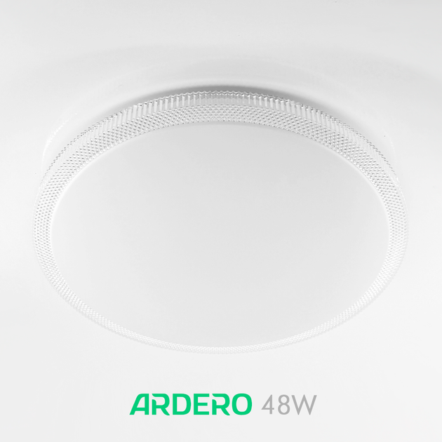 Світлодіодний LED світильник AL6086ARD MODA 48Вт Ardero 2500Lm Ø375*65мм люстра без пульта зі зміною відтінка 3000К-4500К-6000K - зображення 5