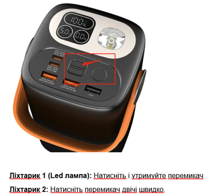 Павербанк для ноутбука 60000mAh 100W Power Bank USB C - зображення 5