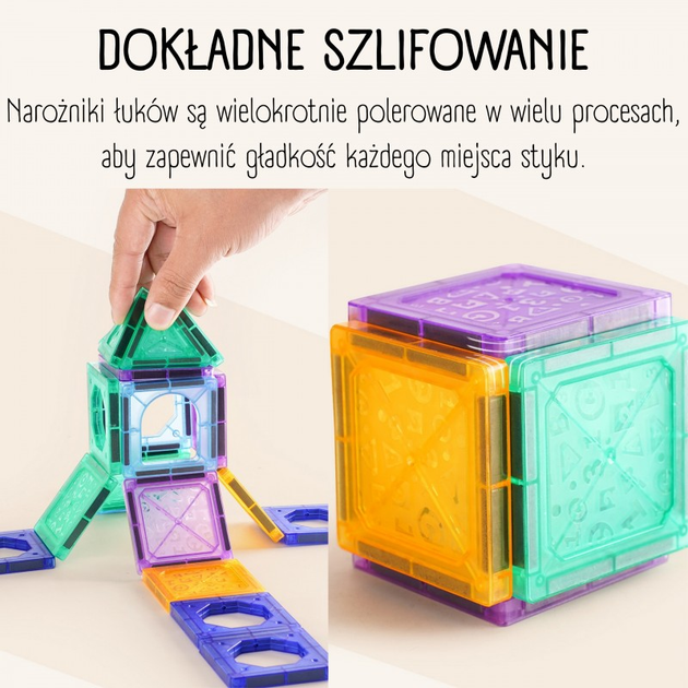 Klocki Magnetyczne Woopie 3D Zestaw Edukacyjny, Zamek, Pojazdy, 110 elementów (5906280654979) - obraz 4