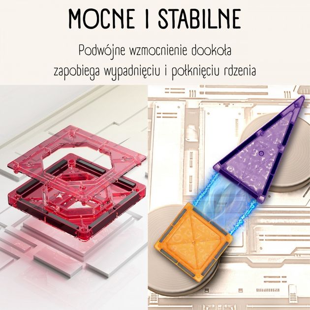 Klocki Magnetyczne Woopie 3D Zestaw Edukacyjny, Zamek, Pojazdy, 110 elementów (5906280654979) - obraz 6