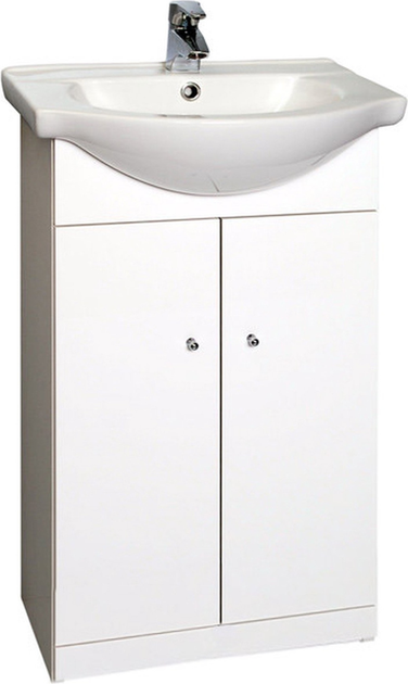 Szafka łazienkowa Deftrans Nice 50 z umywalką Biała (4772013151470) - obraz 1