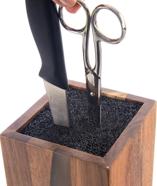 Підставка для ножів Orion River дерев’яна 11 x 11 x 23.5 см (8592381195250) - зображення 4