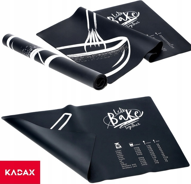 Килимок для формування та випікання тіста Kadax силіконовий чорний 60 x 40 см (5903699426524) - зображення 5