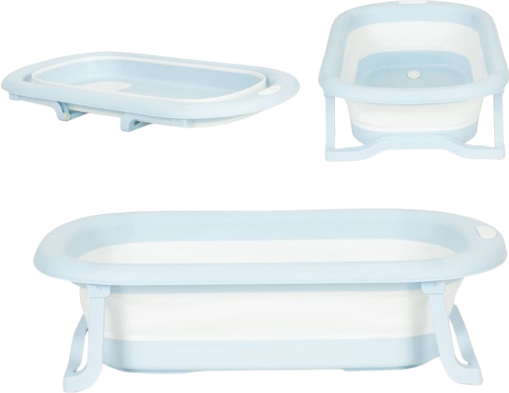 Wanienka dla dzieci EcoToys HA-B37 składana z odpływem Jasnoniebieska (5903769979998) - obraz 6