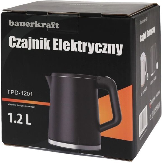 Czajnik elektryczny Bauerkraft TPD-1201 1500W 1.2L Czarny - obraz 8