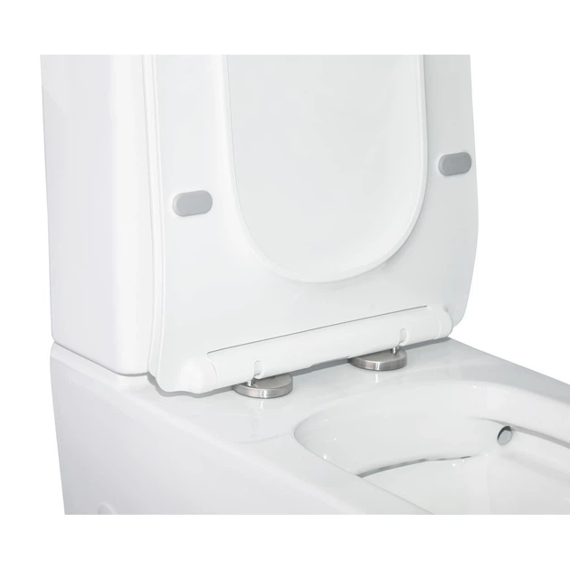Унитаз компакт Mixxus Quadro-0403-R 640x360 прямоугольный, с сиденьем, белый (MI6710) - изображение 4