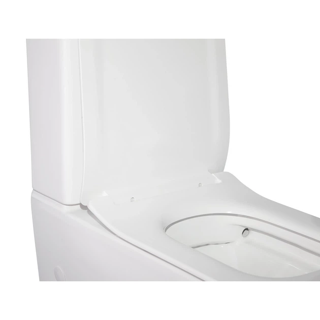 Унитаз компакт Mixxus Quadro-0403-R 640x360 прямоугольный, с сиденьем, белый (MI6710) - изображение 5