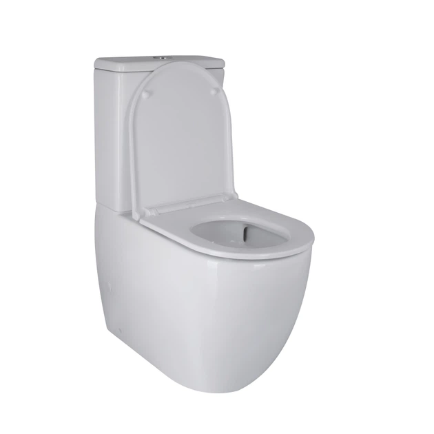 Унитаз компакт Mixxus Premium Ellipse-0402-T1 660х390 овальный, с сиденьем, белый (MP6592) - изображение 4
