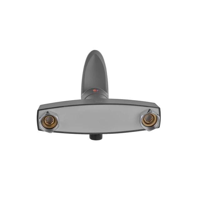 Змішувач для душової кабіни Plamix CEZAR-003 SET Graphite, зі шлангом, лійкою та кронштейном (PM0689) - Фото 2 Змішувач для душової кабіни Plamix CEZAR-003 SET Graphite, зі шлангом, лійкою та кронштейном (PM0689) - зображення 2