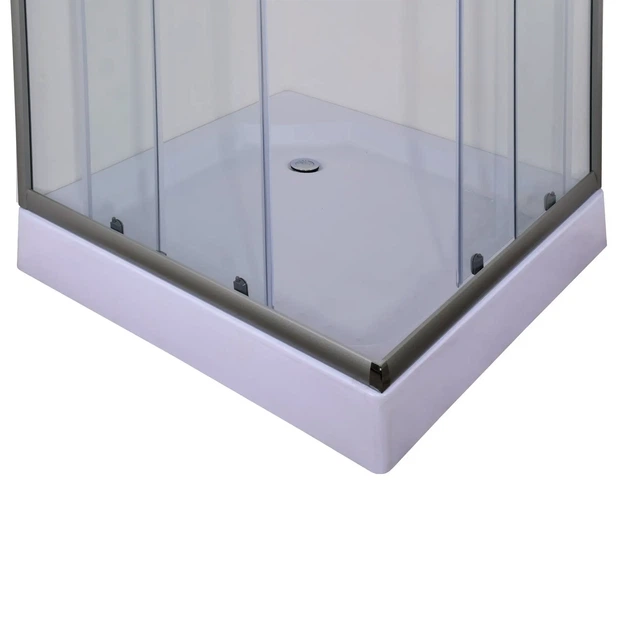 Душова кабіна з низьким піддоном Mixxus CUBIC SCT01-90x90x195-TR GRAPHITE прозоре скло 4мм (MI6905) - зображення 11