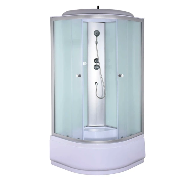 Бокс душевой без гидромассажа Mixxus STRONG SB01-90x90x215-FB SATIN с высоким поддоном (MI6884) - изображение 3