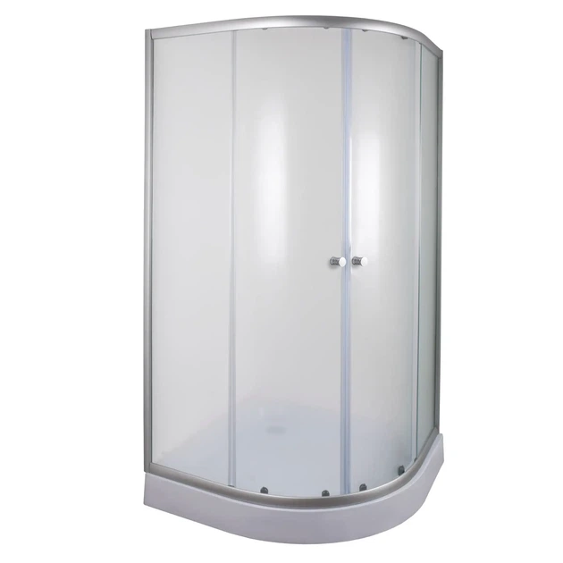 Душевая кабина с низким поддоном Mixxus PLAIN SCT02-90x90x195-FB SATIN матовое стекло 4мм (MI6896) - изображение 12