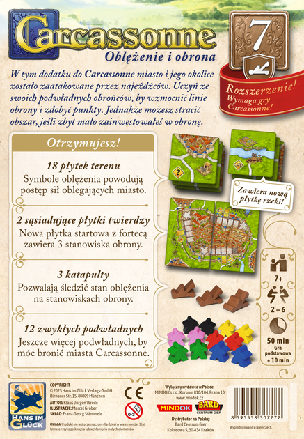 Dodatek do gry planszowej Bard Carcassonne 3 Oblężenie i Obrona Edycja 7 (edycja polska) (8595558307272) - obraz 2