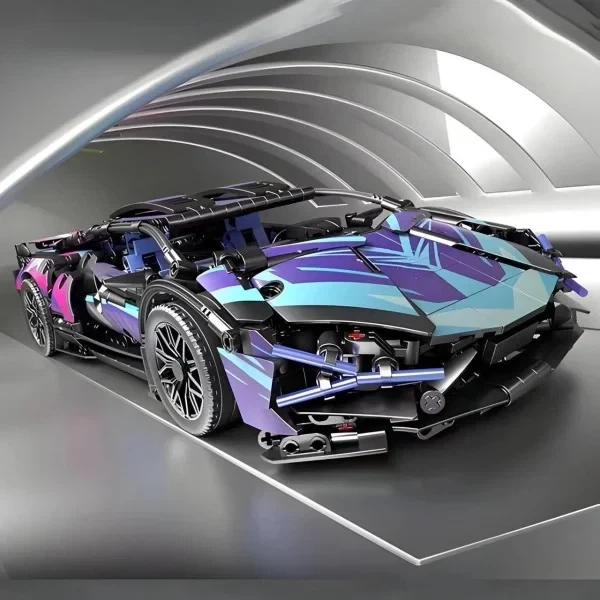 Конструктор суперкар Lamborghini, двери-ножницы, работающий рулевой механизм - Фото 7 Конструктор суперкар Lamborghini, двери-ножницы, работающий рулевой механизм - изображение 7