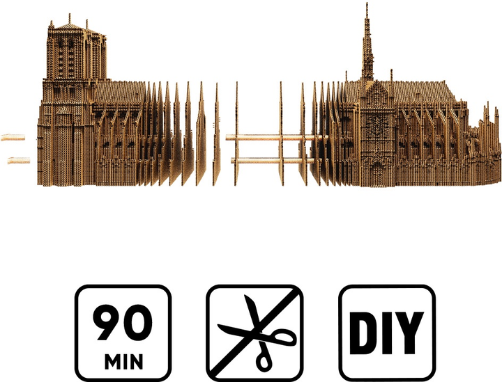 3D пазл картонний Cartonic Собор Нотр-Дам-де-Парі CARTNOTRE (4820191134102) - зображення 5