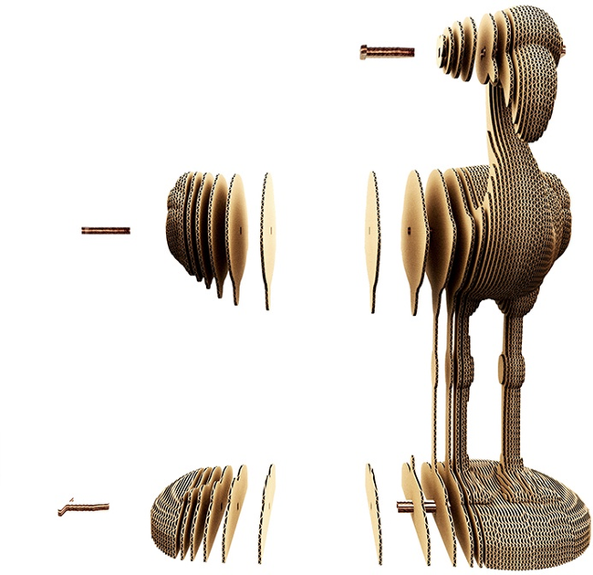3D пазл картонний Cartonic Фламінго CARTFLAM (4820191134232) - зображення 3