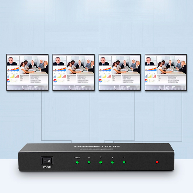 Сплиттер UGREEN HDMI Splitter 1 In 4 Out EU (UGR-40202EU) - Фото 4 Сплиттер UGREEN HDMI Splitter 1 In 4 Out EU (UGR-40202EU) - изображение 4