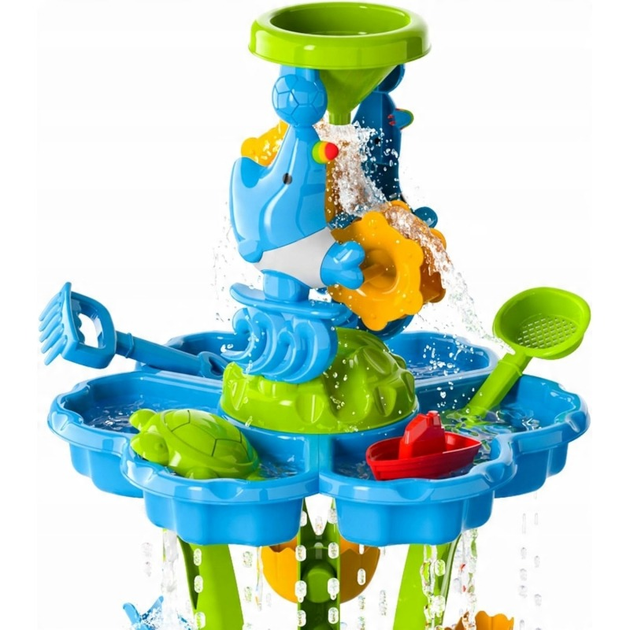 Stolik wodny Woopie 2w1 Piaskownica Fontanna XXL Aquapark Delfin 55662 (5906280655662) - obraz 2