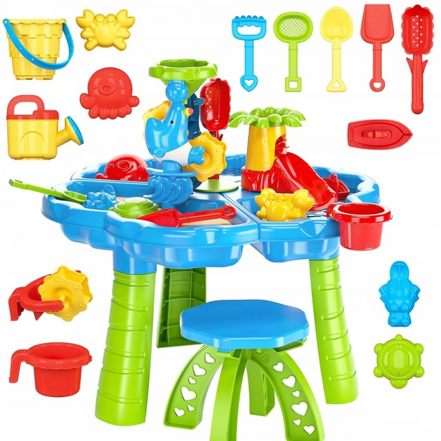 Stolik wodny Woopie 2w1 Piaskownica z Krzesełkiem Aquapark Delfin 55686 (5906280655686) - obraz 2