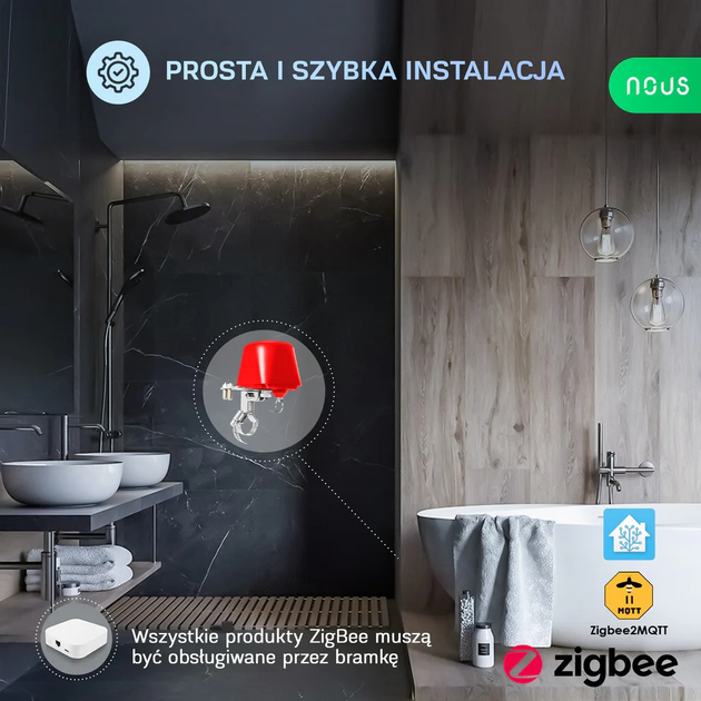 Розумний електропривод клапана Nous LZ3 (ZigBee) (5907772033968) - зображення 6