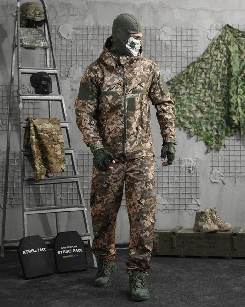 Тактический костюм Softshell пиксель 48 - изображение 3