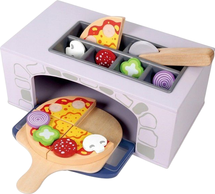 Zestaw do zabawy EcoToys Piec do pizzy + dodatki 12 elementów (4333) - obraz 1