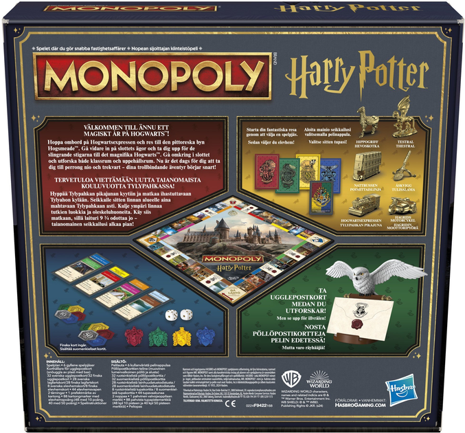 Настільна гра Hasbro Monopoly Harry Potter (версія фінська та шведська) (5010996264350) - зображення 3