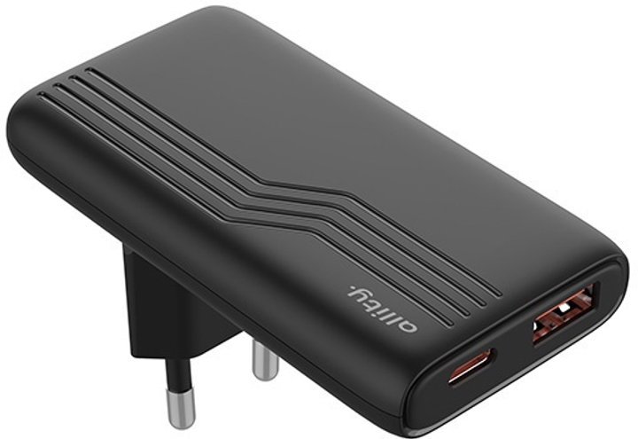 Ładowarka sieciowa Allity GaN PD QC ATC-02-65WAC 1x USB-C + 1x USB-A 65W Black (5906667550702) - obraz 3