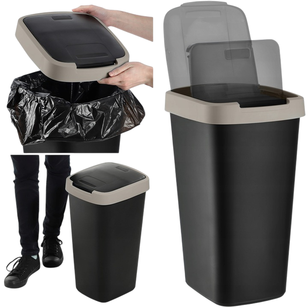 Kosz na śmieci Kadax Compacta 25 l (5903699492710) - obraz 4