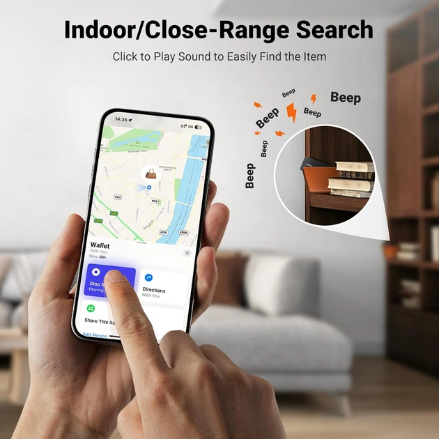 Умное поисковое устройство UGREEN FineTrack Slim - Фото 8 Умное поисковое устройство UGREEN FineTrack Slim - изображение 8