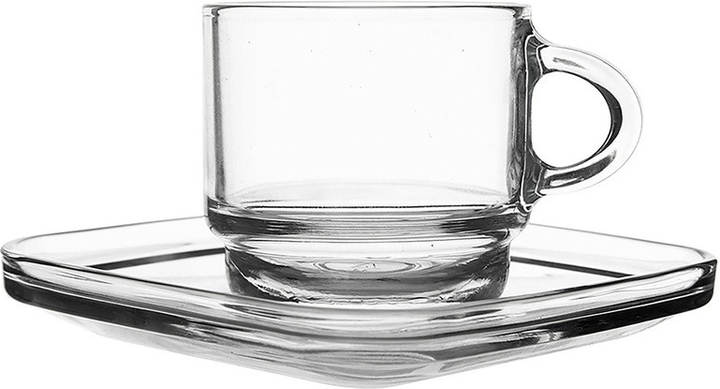 Zestaw filiżanek Lav szklany ze spodkami 75 ml 6 szt (8692952265068) - obraz 5