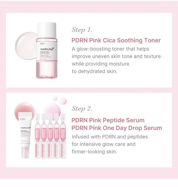 Набор косметики Medicube PDRN Pink Glow Kit Toner Serum Cream Mask