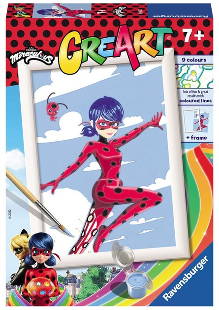 Malowanie po numerach Ravensburger CreArt Miraculous (4005556201327) - obraz 1