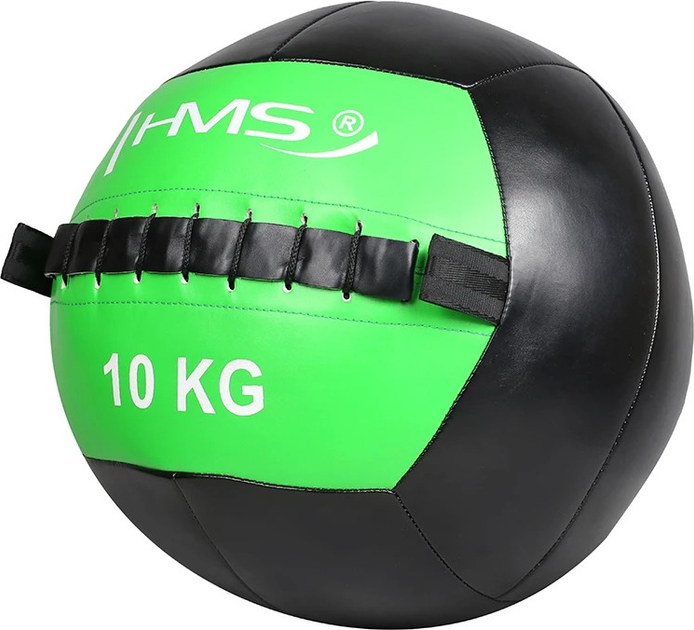 Piłka do ćwiczeń HMS WLB Wall Ball 10 kg Zielona (5907695518306) - obraz 2
